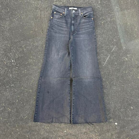 Black Levi’s Ribcage Bell Flare Jeans - Picture 1 of 8
